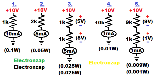 single versus series resistors schematic diagram example circuits by electronzap