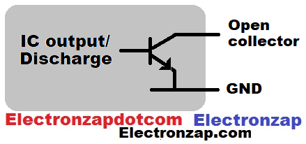 Open collector output discharge terminal illustrated diagram by electronzap electronzapdotcom