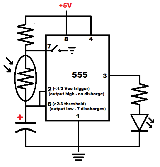Simple light dependent resistor LDR controlled astable multivibrator circuit by electronzap electronzapdotcom