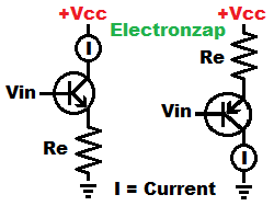 Basic Bipolar Junction Transistor BJT Current Source Circuit Schematic Diagrams by Electronzap