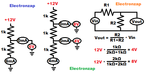 Fixed resistor voltage divider basics schematic for learning electronics shorts 19