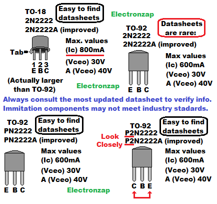 2N2222 2N2222A based transistors and datasheet availability lecture learning electronics shorts 119