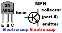 2N3904 NPN BJT pin layout