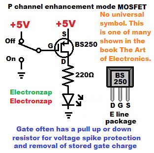 P Channel Enhancement Mode MOSFET Transistor Basics - Electronzap